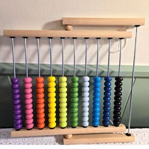 Ikea MULA Abacus Wooden With Stand Educational Tool Gently Used